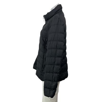 Uniqlo Black Long Sleeves Quilted Ultra Light Down Puffer Coat Jacket Size M