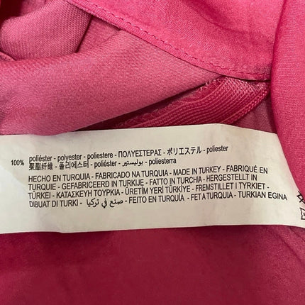 Zara Women's Pink Long Balloon Sleeves Crossover Draped Wrap Blouse Top Size XS
