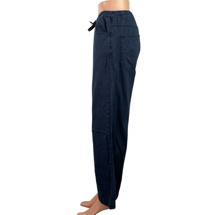Brandy Melville J. Galt Women Blue High Rise Drawstring Wide Leg Trousers Pant S