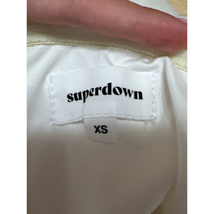 Superdown White Strapless Sleeveless Corset Bustier Bodycon Mini Dress Size XS