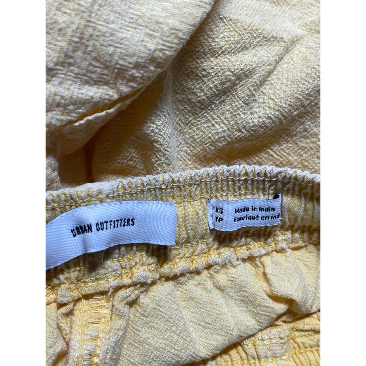 Urban Outfitters Womens Yellow High Rise Elastic Waist Casual Mom Shorts Size XS
