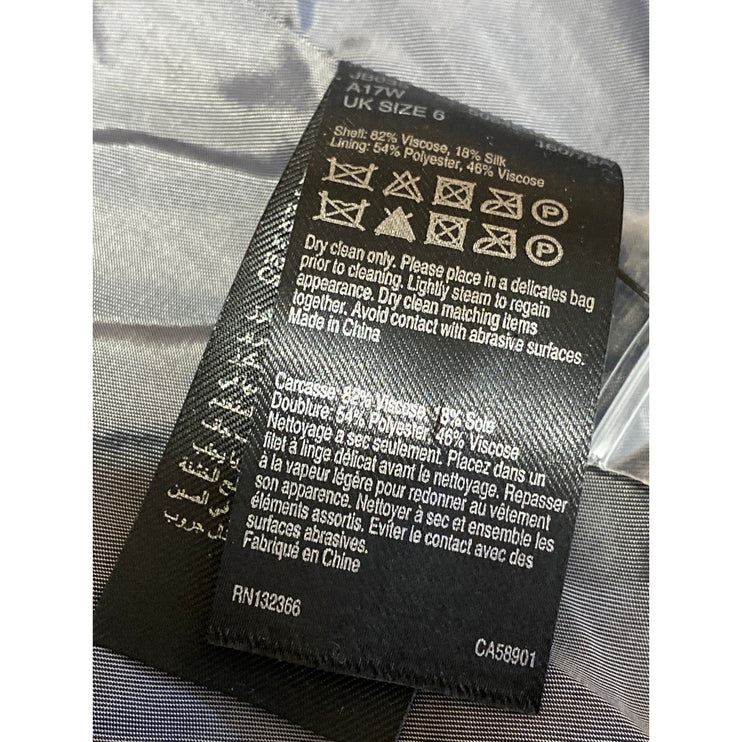 Karen Millen The Atelier Gray Crushed Velvet Long Sleeve Wide Leg Pants Set Sz 2