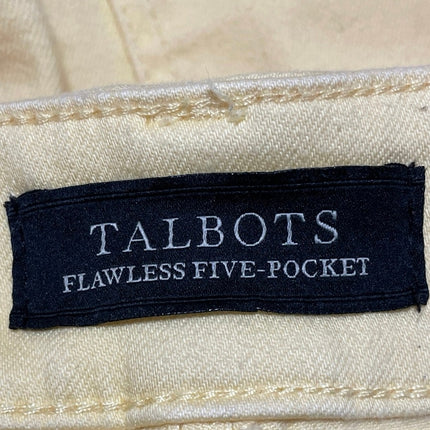 Talbots Women's Yellow High Waisted Straight Leg Boyfriend Denim Jeans Pants 14