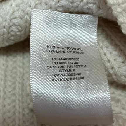 Aritzia Wilfred Cream 100% Wool Turtleneck Long Sleeve Rib Knit Sweater Top XS