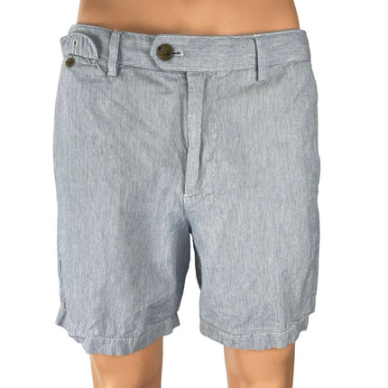 Banana Republic Aiden Seersucker Men's Stripe High Rise Chino Bermuda Shorts 33