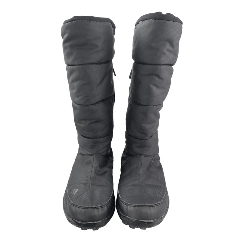 Adidas Libria Amber Women's Black Round Toe Slip On Puffer Winter Snow Boots 6