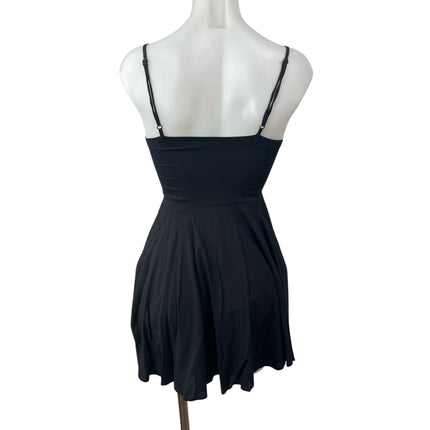 Talula Women's Black Sleeveless V Neck Cami Camisole Mini Flare A Line Dress 4
