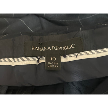 Banana Republic Women's Blue Plaid Long Sleeve Blazer Dress Pants 2 Pc Set 8/10