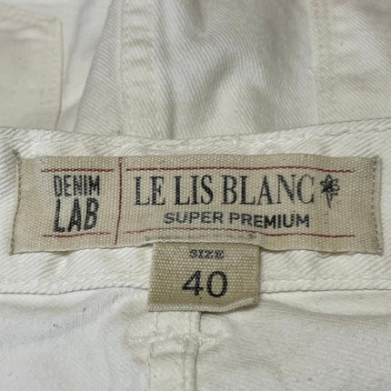 Le Lis Blanc Womens White High Rise Frayed Hem Braided Side Denim Jean Shorts 40