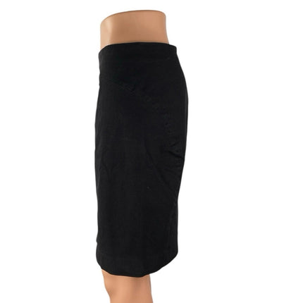 Banana Republic Women's Black High Waisted Zip Pencil Mini Skirt Size 6 Petite