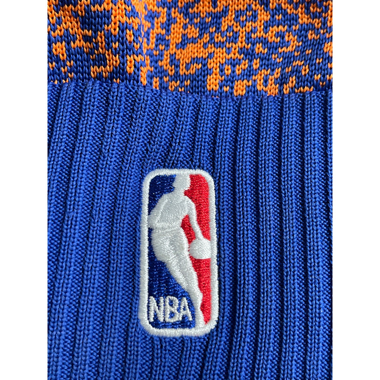 New Era New York Knicks NBA Blue Orange Embroidered Logo Pom Pom Beanie Hat OS