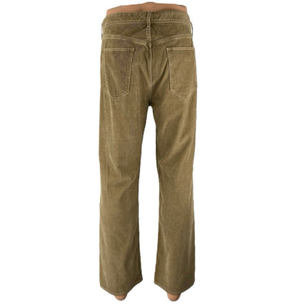 Banana Republic Mens Brown Corduroy High Rise Straight Trousers Pants W36 L30