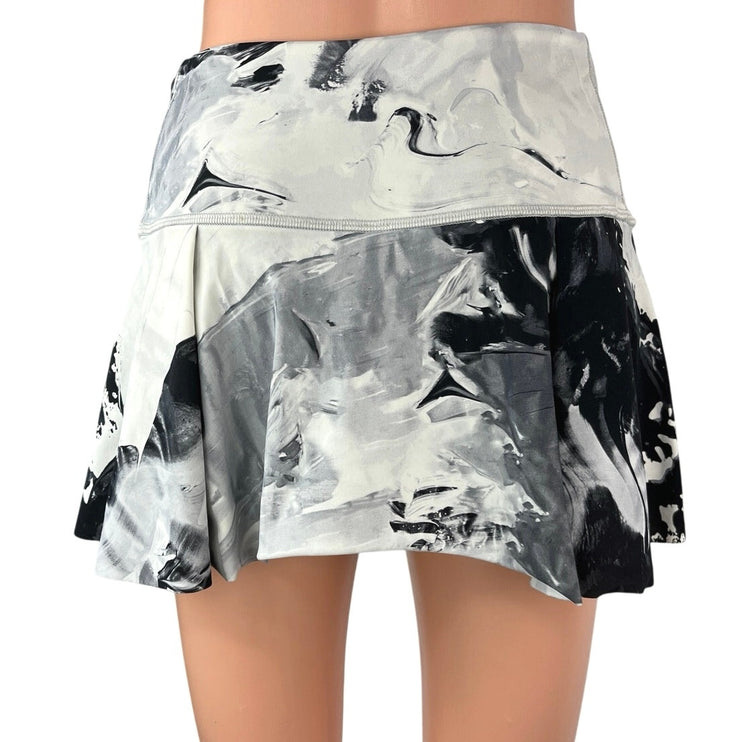 Lululemon Black White Printed High Waisted Tennis Golf Athletic Skort Size S