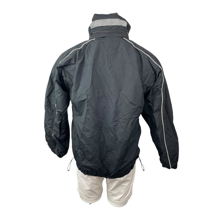 Flying Cross Duty Guard Hardshell Black Long Sleeve Windbreaker Coat Jacket Sz S