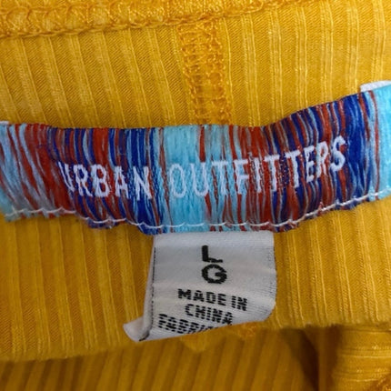 Urban Outfitters Yellow Mustard Sleeveless Ribbed Knit Square Tank Crop Top L