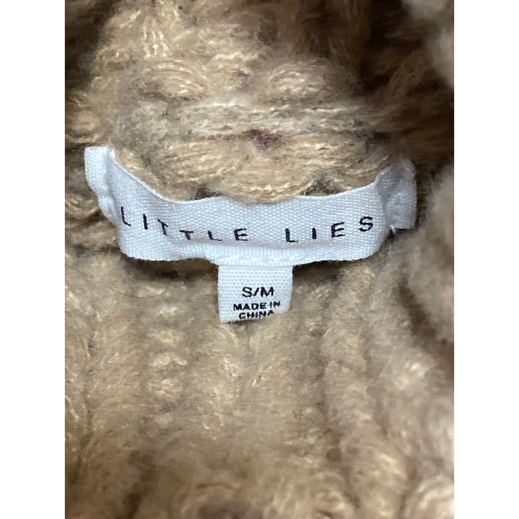 Little Lies Women's Tan Argyle Turtleneck Long Sleeve Knit Sweater Top Size S/M