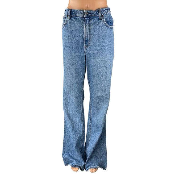 Abercrombie & Fitch The Vintage Flare Blue High Rise Bootcut Denim Jeans Size 32