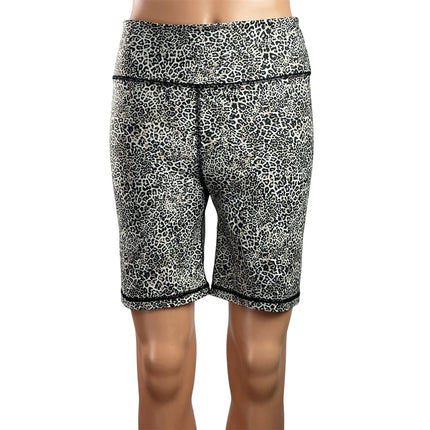 Victoria's Secret Sport Black Leopard Print Activewear Yoga Biker Shorts Size M