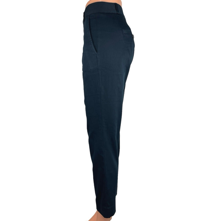 Banana Republic Navy Blue Mid Rise Career Cropped Straight Leg Pants Size 2