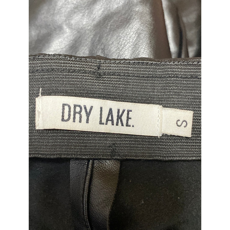 Dry Lake Black Faux Vegan Leather High Waisted Flare Bootcut Trousers Pants Sz S