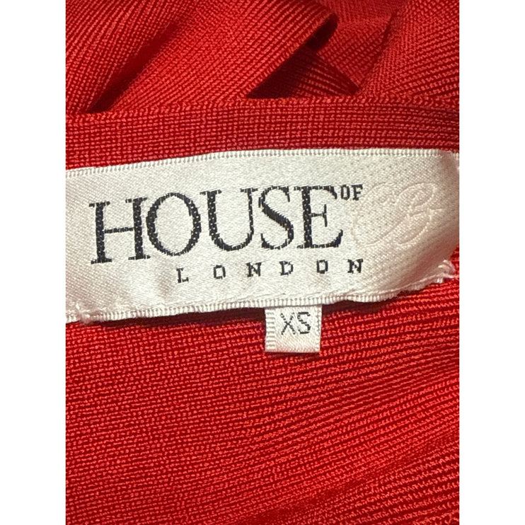 House of CB London Benedetta Red Sleeveless Straight Leg Tank Romper Jumpsuit XS