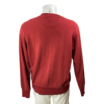 Uniqlo Men's Red Crew Neck Long Sleeve Knit Cozy Sweatshirt Sweater Top Size L
