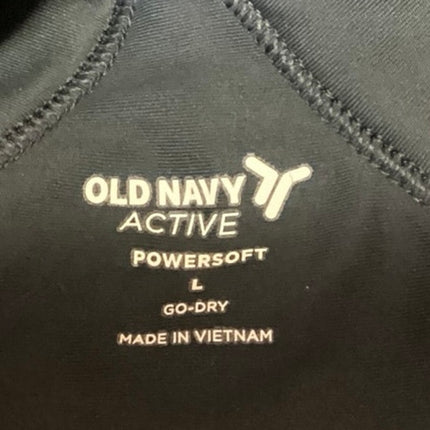 Old Navy Active Powersoft Black V-neck Racerback Bodysuit Jumpsuit Romper Size L