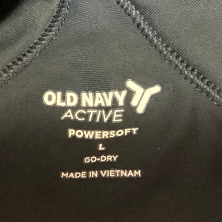 Old Navy Active Powersoft Black V-neck Racerback Bodysuit Jumpsuit Romper Size L