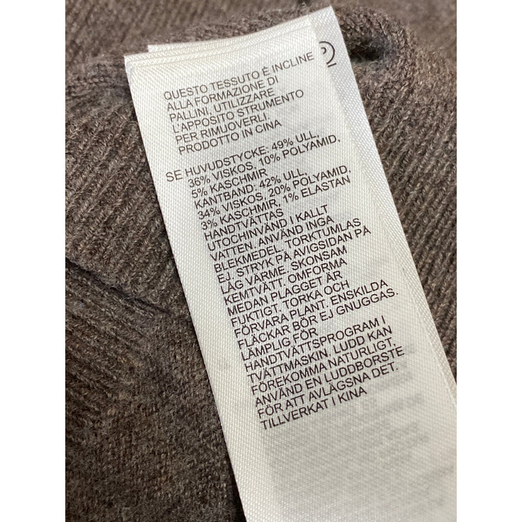 Reiss Men's Brown Long Sleeve Collared Polo V Neck Sweatshirt Sweater Top Size S