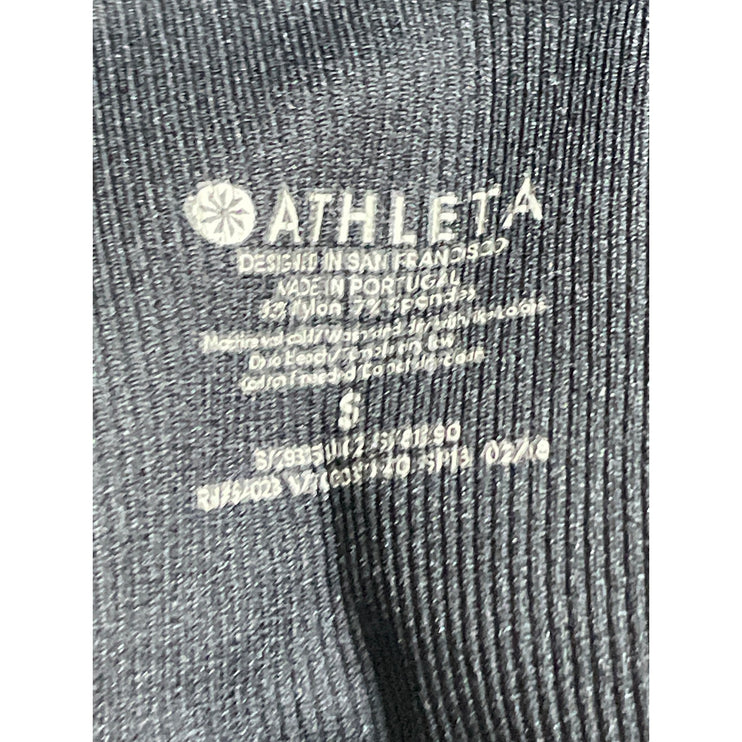 Athleta Women's Black Mesh Fishnet High Rise Yoga Athletic Leggins Pants Size S