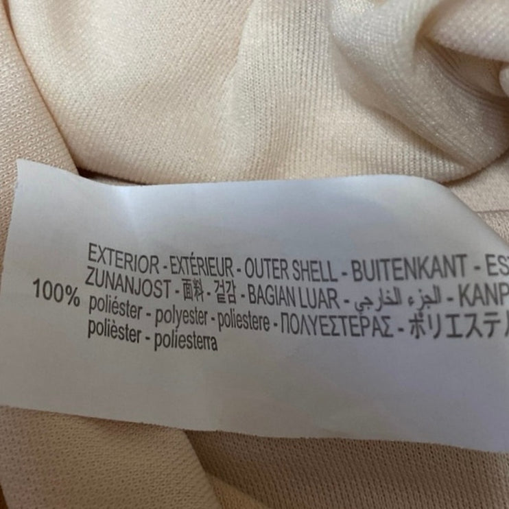 Zara Cream One Shoulder Sleeveless Ruched Stretch Drapey Blouse Top Size XS