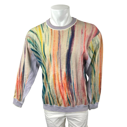Saylient Men's Multicolor Long Sleeve Colorblock Crew Neck Sweater Top Size L