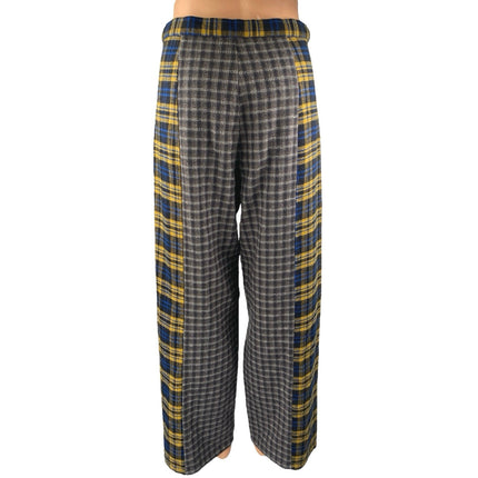 Urban Outfitters Women's Multicolor Plaid Patchwork Wide Leg Trousers Pants 4