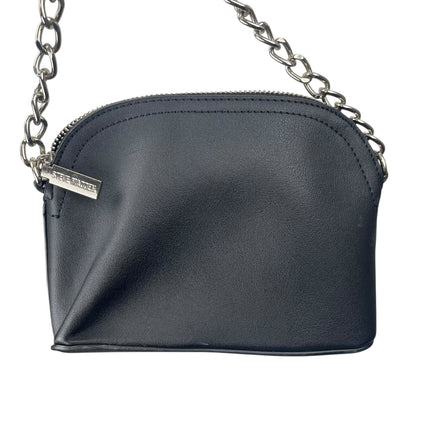 Steve Madden Bmaggie Black Faux Leather Dome Chain Crossbody Hand Shoulder Bag