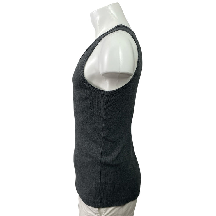 Uniqlo Men's Gray Black White Ribbed Knit Scoop Neck Tank Top Pack of 3 Size M