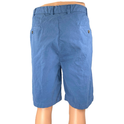 Brooks Brothers Men's Blue Cotton Khaki Chino Bermuda Casual Shorts Size 38