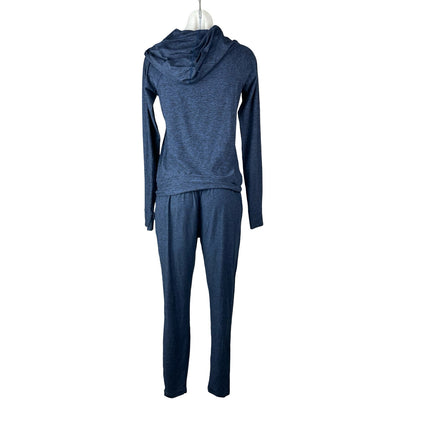 Outdoor Voices Women's Blue Hoodie Top Sweat Pants Athletic 2 Piece Set Size S