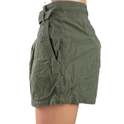 J.Crew Green Mid Rise Belt Buckle Classic Twill Utility Chino Mini Shorts Sz 12