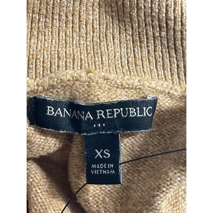 Banana Republic Women's Tan Brown Turtle Neck Long Sleeve Sweater Top Size XS