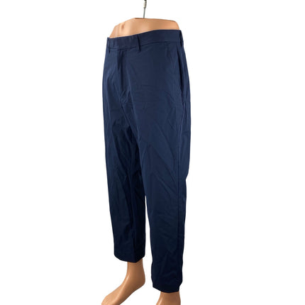 J.Crew Thompson Flex Tapered Men's Navy Blue Mid Rise Chino Trousers Pants 35