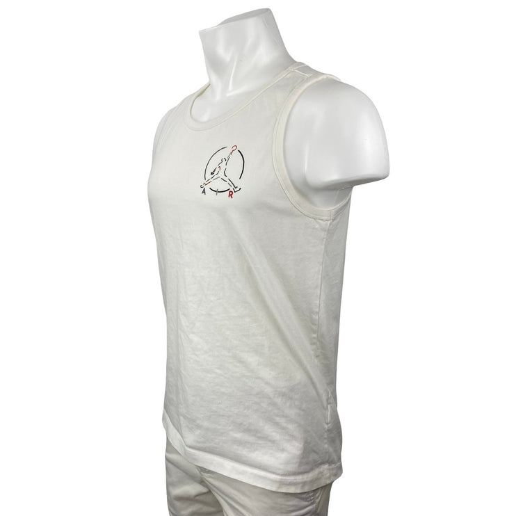 Jordan Jumpman Air Men's White Graphic Sleeveless Athletic Activewear Tank Top M