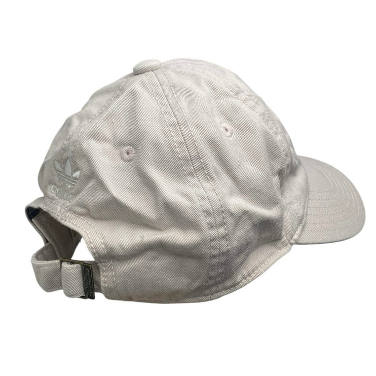 Adidas Unisex Cream White Trefoil Logo Adjustable Strapback Baseball Cap Hat OS