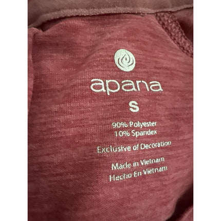 Apana Red Crew Neck Long Sleeve Gym Athletic Activewear Sweater Sweatshirt Top S