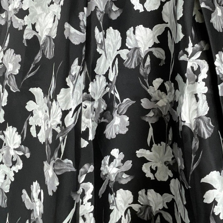 Lane Bryant Prabal Gurung Black Floral High Waist A Line Knee Length Skirt Sz 16