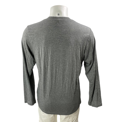 Skims Men's Gray Heather Crew Neck Lounge Long Sleeve T Shirt Tee Top Size M