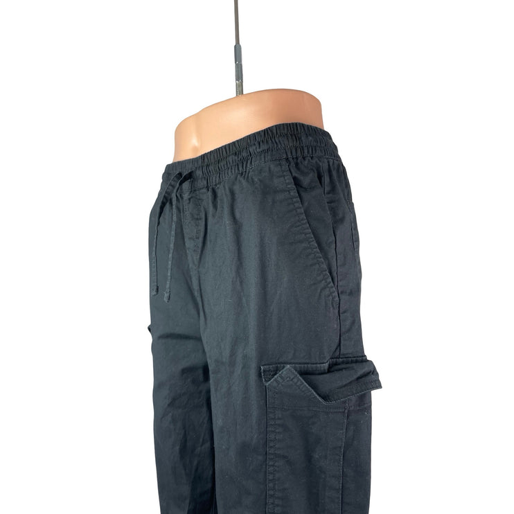 LTJ Letter To Juliet Women's Black Cargo Carrot Barrel Jogger Trousers Pants M