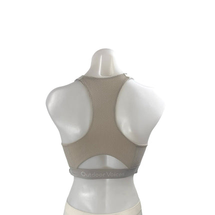 Outdoor Voices Doing Things White Polka Dots Yoga Athletic Sports Bra Top Size S