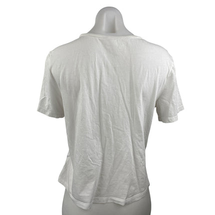 Nordstrom BP. Women's White Floral Embroidered Short Sleeve T Shirt Tee Top Sz M