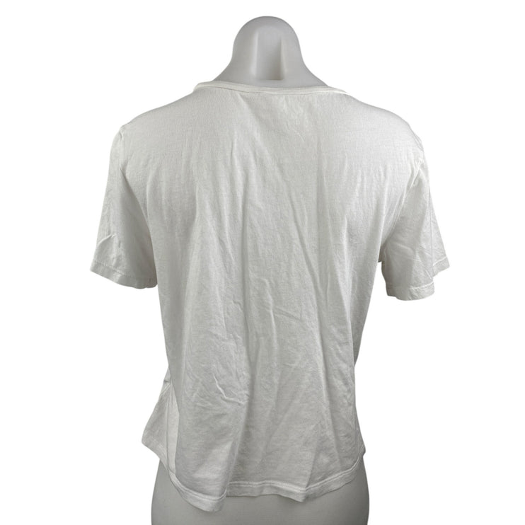 Nordstrom BP. Women's White Floral Embroidered Short Sleeve T Shirt Tee Top Sz M