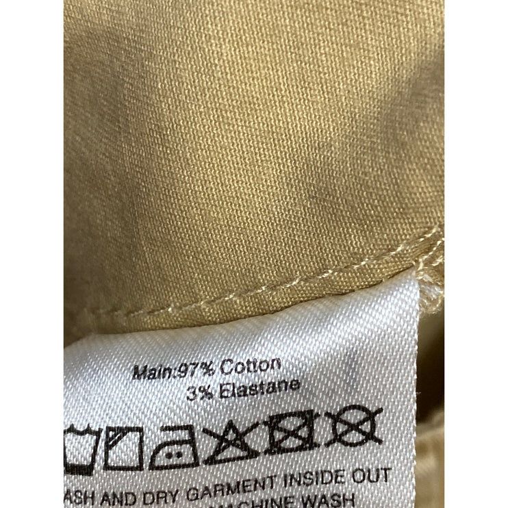 I.AM.GIA Women's Tan Khaki Ruched High Rise Utility Straight Cargo Pants Size M